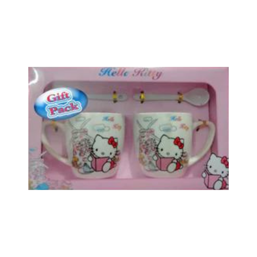 Hello Kitty Coffee Mugs & Spoons N4