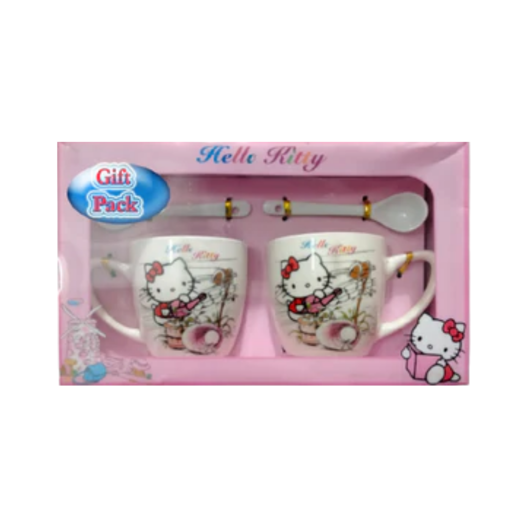 Hello Kitty Coffee Mugs & Spoons N3