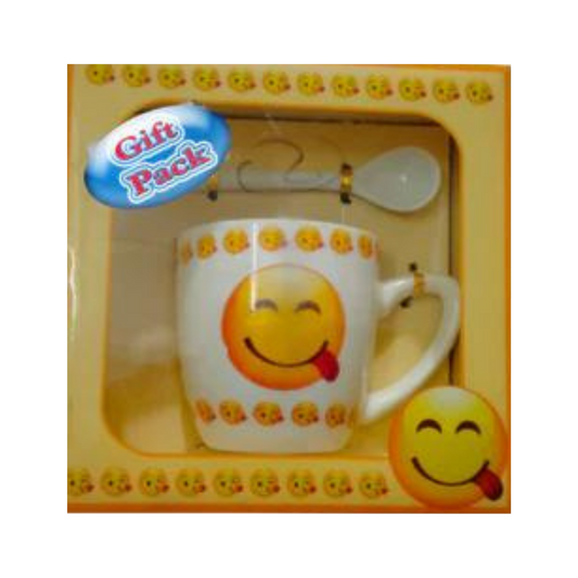 Emoji Coffee Mug & Spoon N4