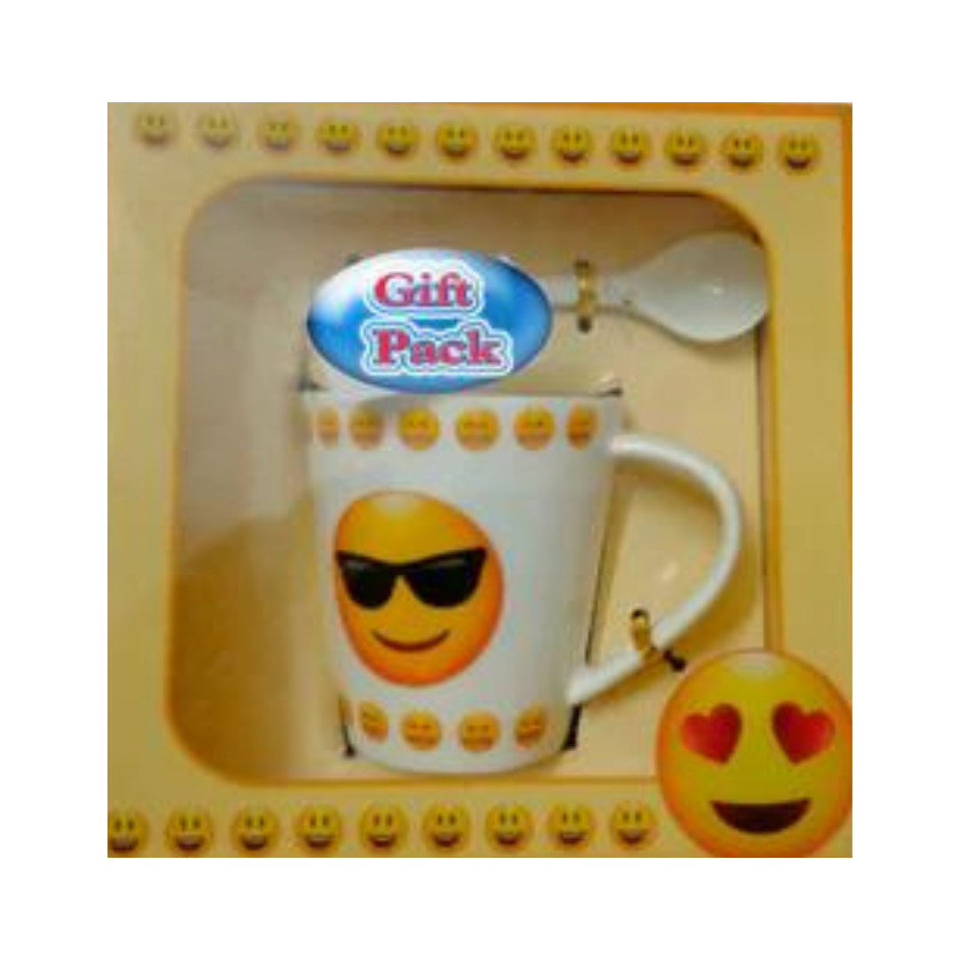 Emoji Coffee Mug & Spoon N1