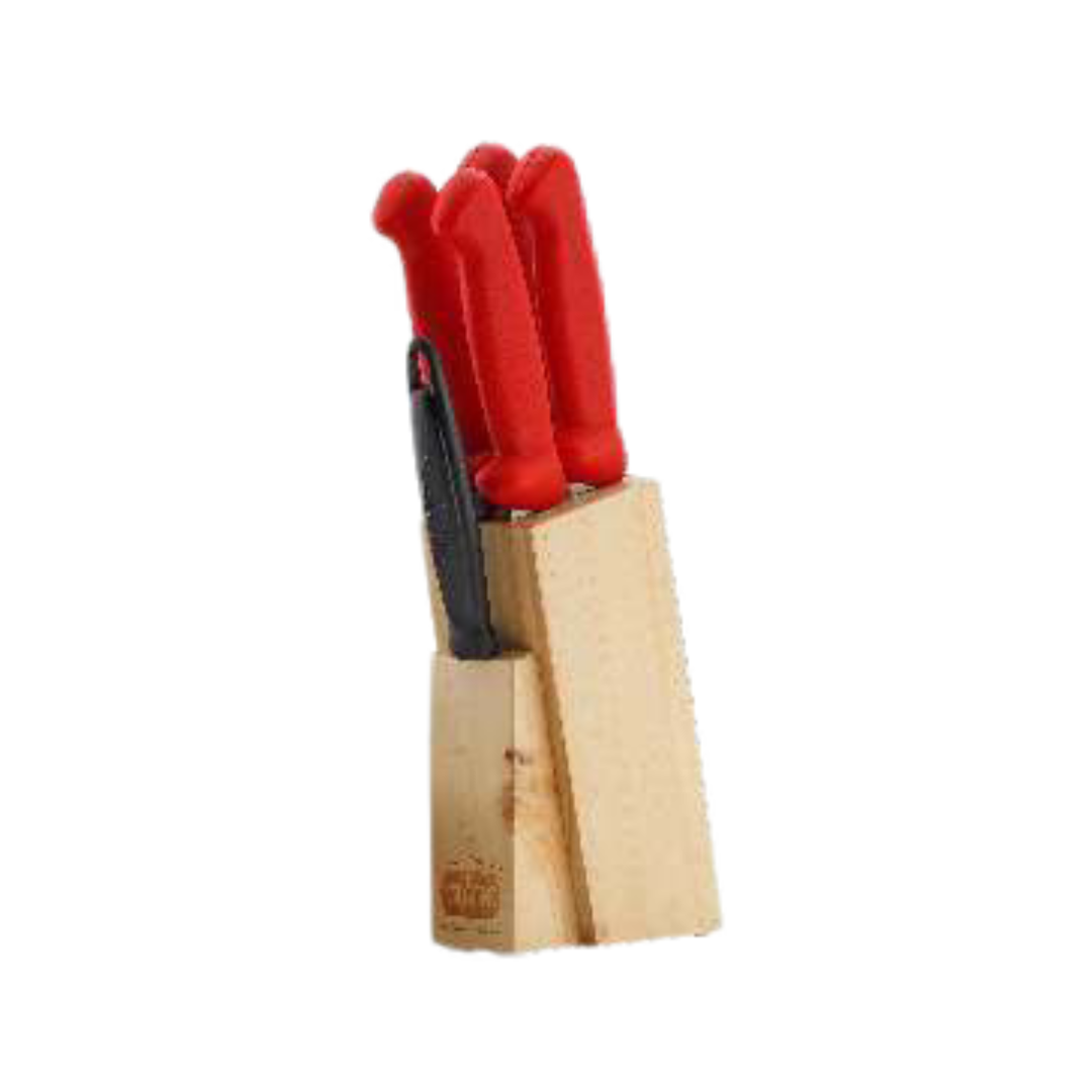 Glare Ga 422 Imported Wood Block With knife Set