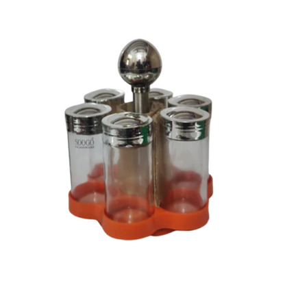 Soogo 6pcs Glass Morphy Salt & Pepper Jar Set