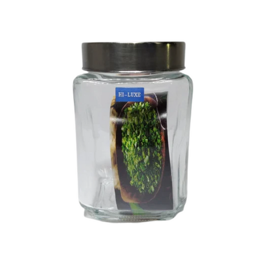Hi Luxe 750 Glass Jar With Metal Lid