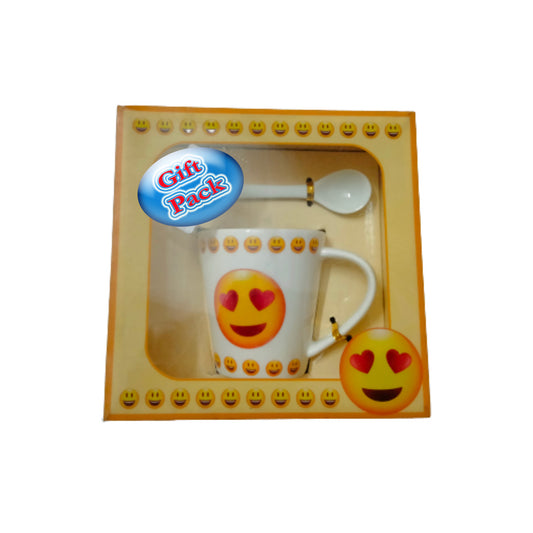 Emoji Coffee Mug & Spoon N3