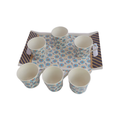 Tea Mug Set With Tray