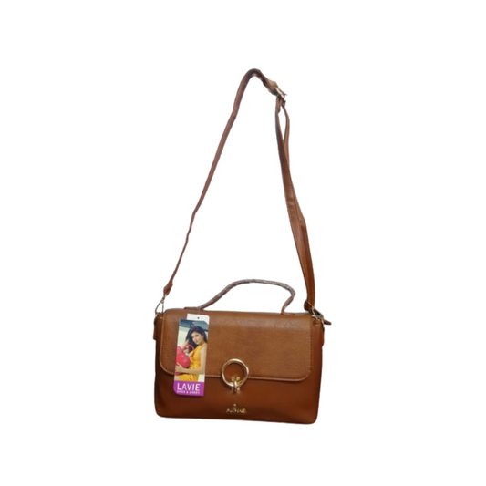 Lavie Pearl Flap Sat Lh Bag Tan Purse