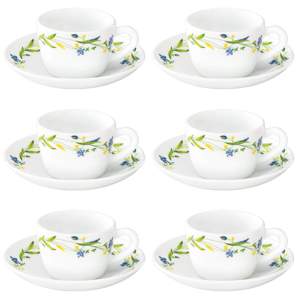 Larah Opal Glass Cripper Cup & Saucer Set