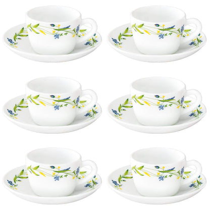 Larah Opal Glass Cripper Cup & Saucer Set