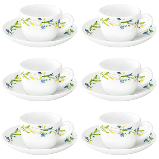 Larah Opal Glass Cripper Cup & Saucer Set