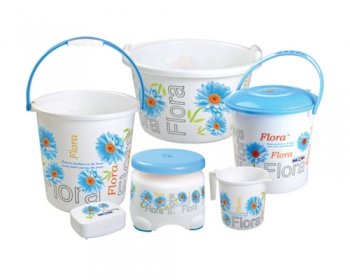 Nayasa Printed Small Bathroom Set (Set of 6 Pcs)