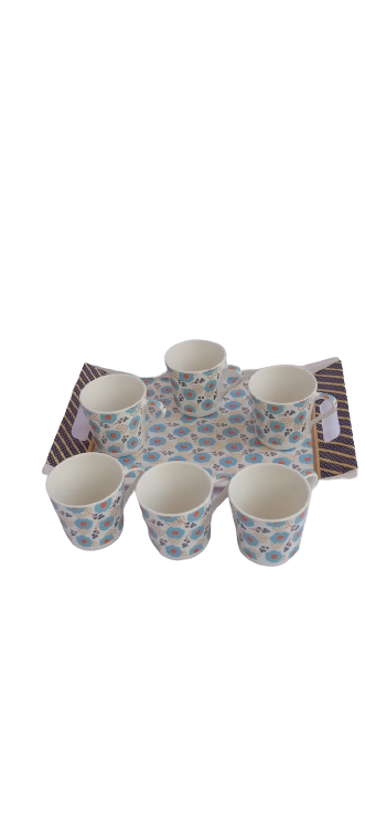 Tea Mug Set With Tray