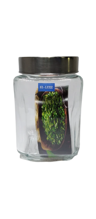 Hi Luxe 750 Glass Jar With Metal Lid