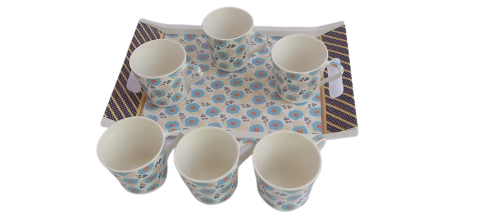 Tea Mug Set With Tray