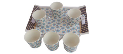 Tea Mug Set With Tray